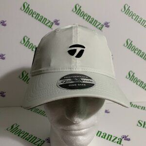 TaylorMade Hat Performance Golf Adjustable Strap White Black Logo Cap One Size